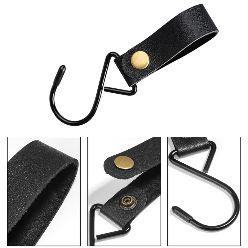 TYFYH Leather S Hooks 8 Pieces S Hooks with Leather