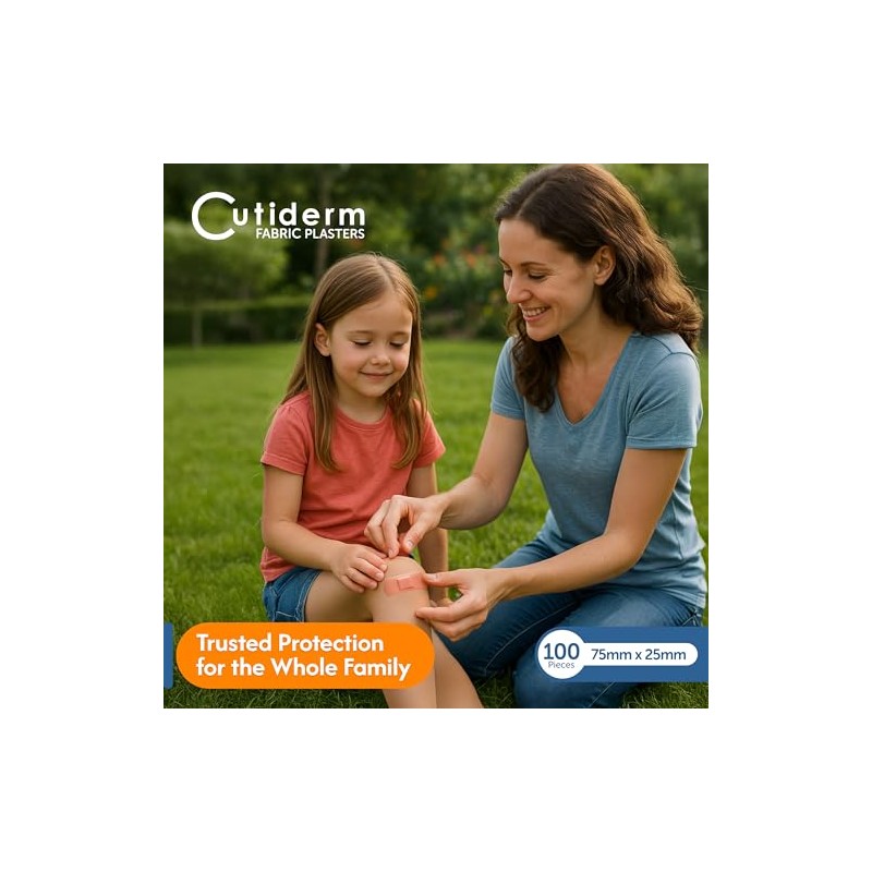 Cutiderm Fabric Plasters 75mm x 25mm - Pack of 100