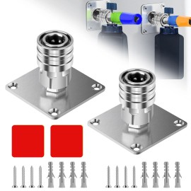 TheSiliconValley Foam Cannon Wall Holder Stainless Steel 1/4 Quick Connect for Pressure Washer