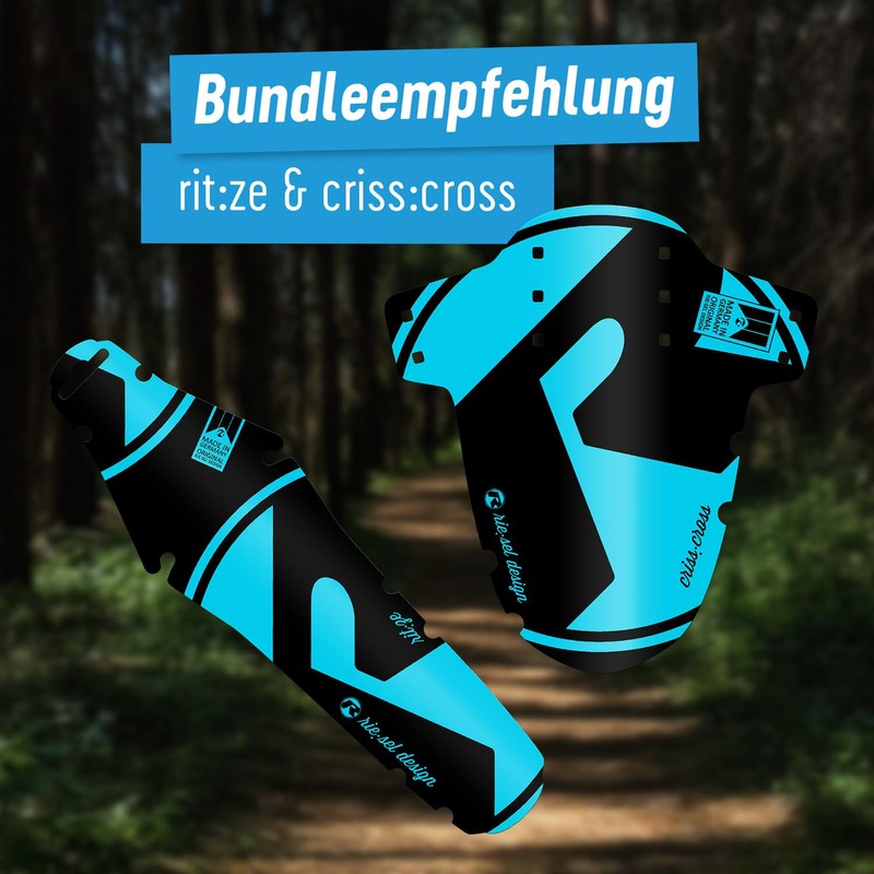 Riesel Unisex's Rear Fender Stealth Design Mud Guard, Blue/Black, One