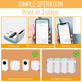 Oruola 4 Rolls D30 Labels,0.47 X 1.57 in Phomemo Labels D30, White Smart Mini Label Maker Refill 160 Sheets/Roll, Thermal Sticker Paper for Office 160 Label Printing Paper