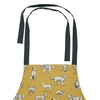 Penguin Home Apron,Chef Quality, Thokka Print,Colour - Mustard,Grey & Black,Plain