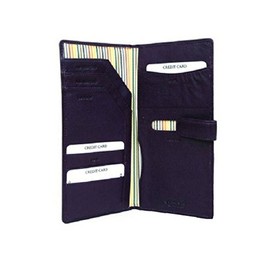 Golunski Genuine Leather Travel Wallet with Tab (Black)