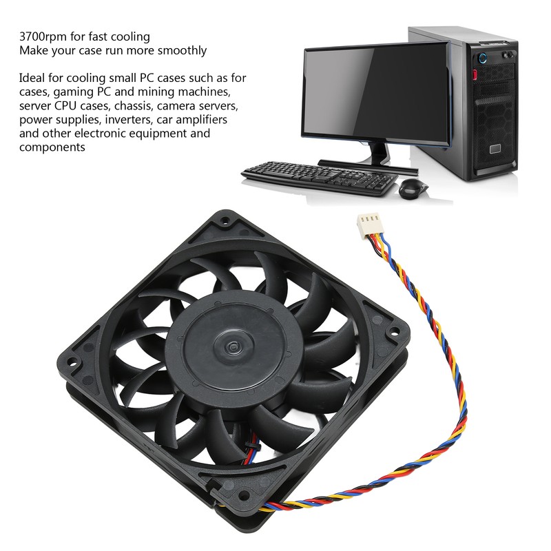 120mm Computer Case Fan Double Ball Bearing Support PMW Temperature