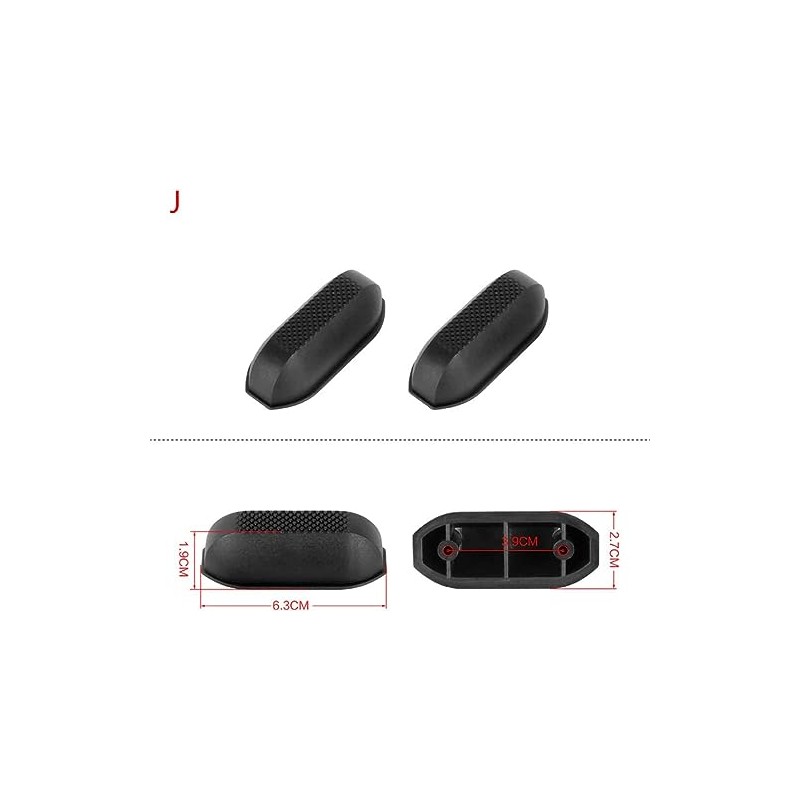 Pack of 2 Replacement Plastic Stud Luggage Feet Pads for