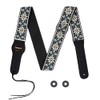 Rayzm Embroidered Guitar Strap, Woven Cotton Strap with Jacquard Pattern