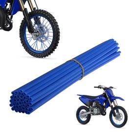 AnXin Spoke Skins,72 PCS Motorcycle Spoke Covers Wraps Protector for 19-21 Inch Wheel Rim YZ85 YZ125 YZ250F YZ450F WR250F WR125 TC50 TC125 TC250 FE250 Dirt Pit Bike Blue
