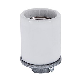 B&P Lamp® Porcelain Keyless Med. Base Socket with 1/4 IPS cap