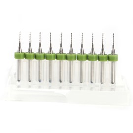 Juego de 10 brocas para PCB de carburo, microbrocas de carburo para imprimir placa de circuito, vástago redondo de 0,7 mm