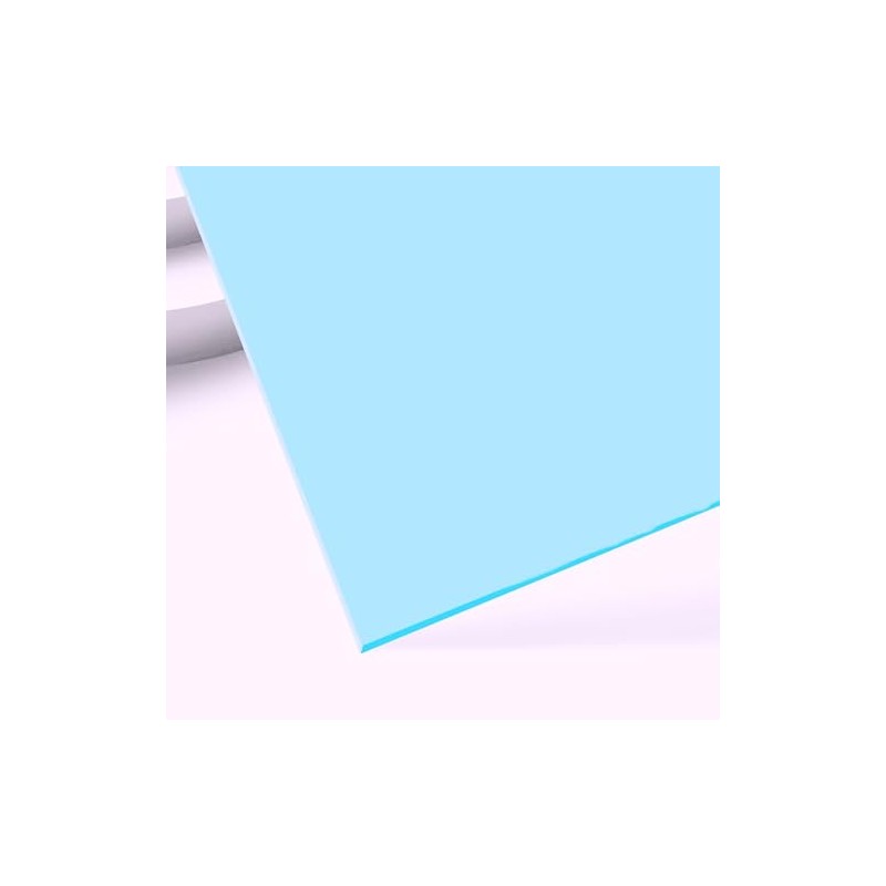 Generic Baby Blue A4 Size Acrylic Sheet, 210mm x 297mm,