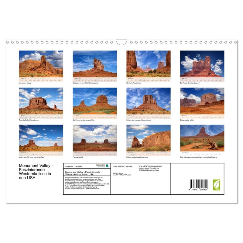 Monument Valley - Faszinierende Westernkulisse in den USA (Wandkalender 2026