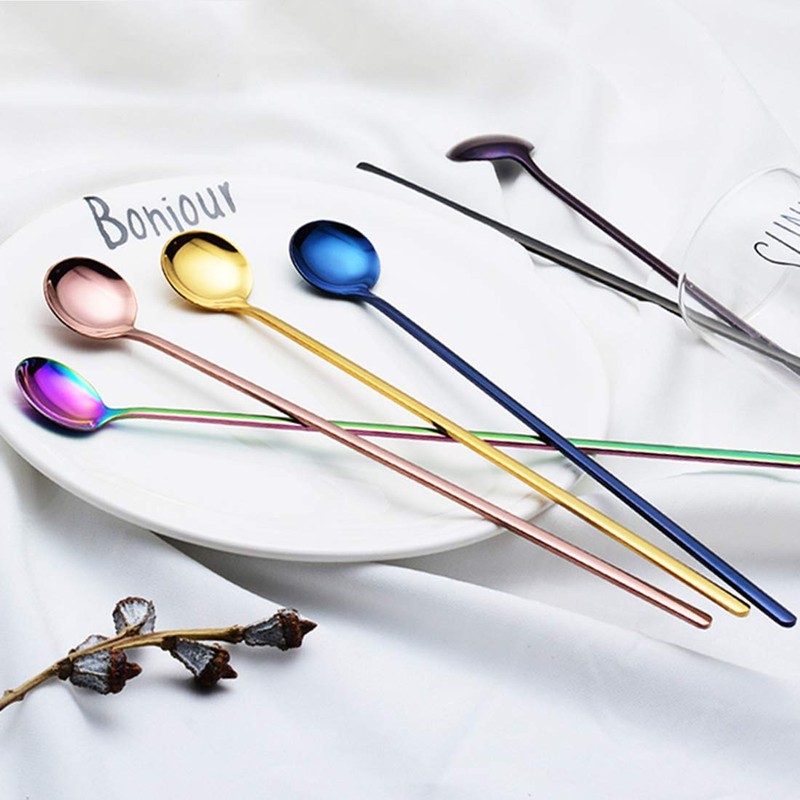 Long Handle Spoon Stainless Steel Spoons teaspoons Mark Spoon Coffee