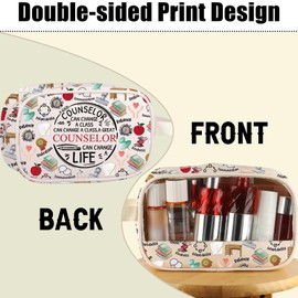 CMNIM School Counseling Gifts Teacher Appreciation Gift for Counselor Clear Makeup Bag Cosmetic Organizer Case with Handles (Counselor C Makeup Bag)