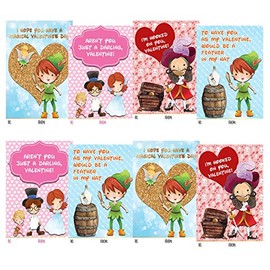 Peter Pan Themed Valentine Day Classroom Sharing Card Set (24 Included)