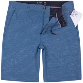 Visive - Pantalones cortos híbridos para hombre, pantalones cortos elásticos de golf de alta calidad, trajes de baño para hombre, pantalones cortos de verano, tallas grandes para hombre, talla 30-44, Azul marino Caqui, 44