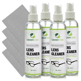 Green Oak Lens Cleaner - Green Oak Premium Lens Cleaner Spray (8oz 4-Pack)