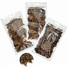 16000PCS Golden Rose AB Resin Rhinestones for Crafts 3mm 4mm 5mm Golden AB Flatback Jelly Rhinestones Bulk SS10 SS16 SS20 Non-Hotfix Stones Diamonds Crystals Gems for Mugs Tumblers Bottles DIY Crafts