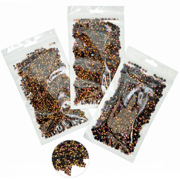 16000PCS Golden Rose AB Resin Rhinestones for Crafts 3mm 4mm