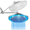 HotelSpa Giant 10" Rainfall Color-Changing LED Shower Head and FREE