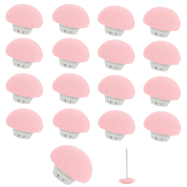 FOGARI Bettlakenspanner Bettdeckenhalter, 16 Stück Bettdecken Clips Spanner für Bettlaken Runde Form Pins Pilzbefestigungsclip mit Knopf für Unordentliche Laken Organisieren (Rosa)