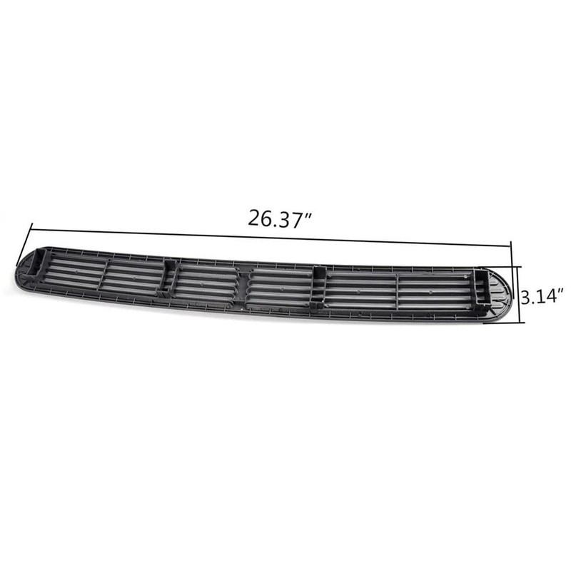 PIT66 Gray Graphite Dash Defrost Vent Cover Grille Panel Compatible