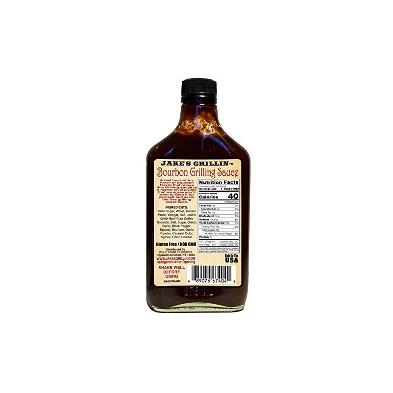 Jake's Grillin Bourbon Barbecue Sauce - 16oz