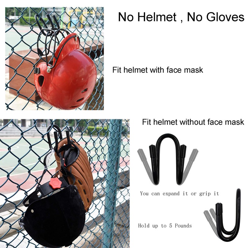 YYST Fence Helmet Gloves Hanger Holder Dugout Organizer - Organize