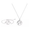 Deluxe Conjunto Collar + Pulsera Brazalete Dije Mapa Mundo Mundi