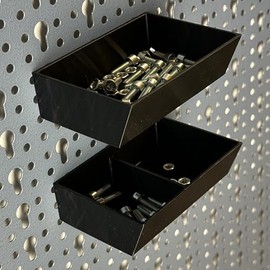 2 x Small Parts Storage Box for Küpper Perforated Wall Divider 100 x 70 x 30 cm