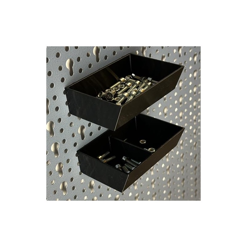 2 x Small Parts Storage Box for Küpper Perforated Wall