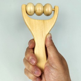 Portable Wooden Massager Circular Manual Massager roller 8ea