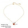 WARIDAR 18K Gold Plated Agate/Opal Heart Pendant Necklace | Elegant