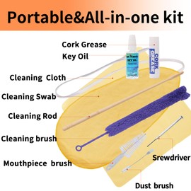 Nan Yante Flute Cleaning Care Kit perfect care Including Cleaning/Mouthpiece/Dust Brush+Cleaning Swab+Cleaning Rod+Key Oil+Cork Grease,suitable for all Professional Musicians and Students