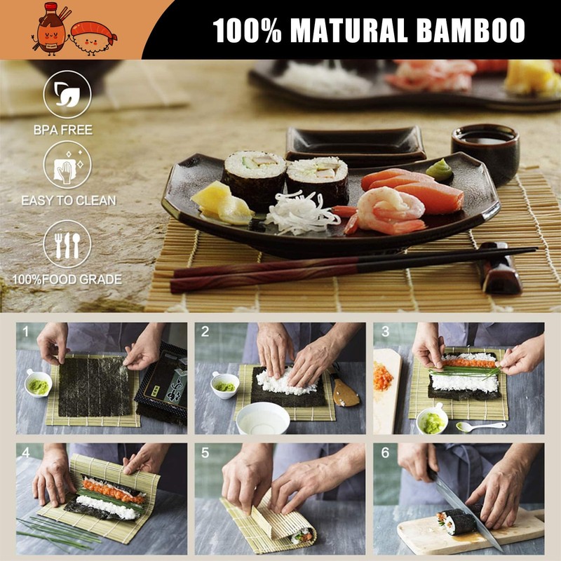 SmileTools Sushi Making Kit, 22pcs Roller Maker for Beginners With