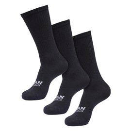 Urban Classics Simple Flat Knit Socks 3-Pack, Black, 35-38