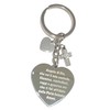 Moda Mavilla Keyring Steel Prayer Angel of God Silver /