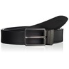 Lacoste PLM0626 Men's Reversible Gun Metal Buckle Leather Belt, navy