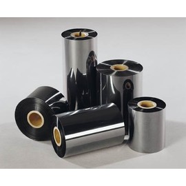 '6 x 110 mm x 74 m – Resin Ink Ribbon Refill (Thermal Transfer) – 1/2 Sleeve, Black, Outdoor, Sleeve Length 110 mm