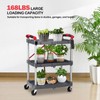 Collapsible Service Cart with Wheels Lockable, 168LBS Capacity Folding Utility