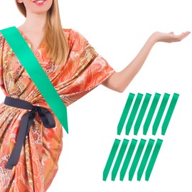 DIY Plain Satin Sash, Blank Satin Sashes, Pack of 12 Create Your Own Sash, Unprinted Sash for Birthday, Wedding, Bachelorette Party, Hen Party, Sash Blank Satin Sash