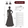 Nicehill White Dresser for Bedroom with 5 Drawers Wooden Dresser