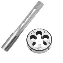 BIGP Tap M14 x 1.0, Metric Tap and Die Set, Right Thread Fine Thread Cutter, Straight Fluted Tap