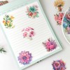 Ychsring Sparkly Botanical Floral Stickers - 50 Pcs Clear PET