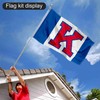 Kansas KU Jayhawks Big K Flag with Pole and Bracket