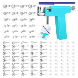 QWALIT Reusable Ear Piercing Kit Ear Piercing Gun Kit Earring Gun Piercing Kit Professional Ear Piercing Kit Multiple Piercing Earrings Studs Set 3mm 4mm 5mm 6mm 7mm 8mm