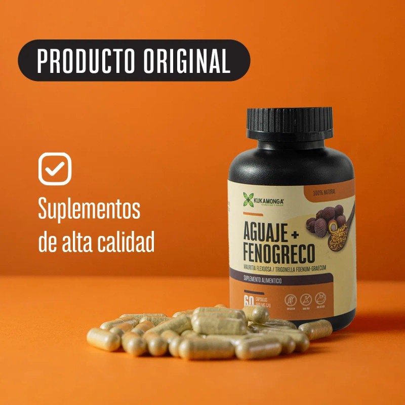 Aguaje + Fenogreco - 60 Cápsulas