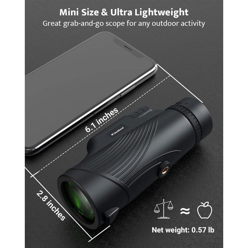 Monocular Telescope, 10x42 Monoculars for Adults, Usogood Compact Portable Waterproof