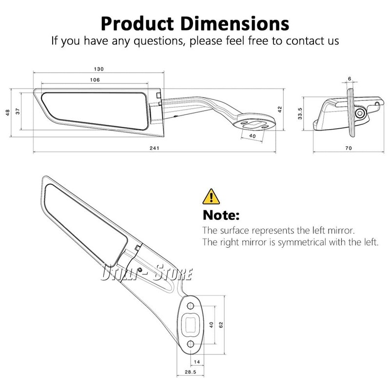 Fits for Honda CBR650R (2019-2024) Motorcycle Accessories Rearview Mirrors Aluminum