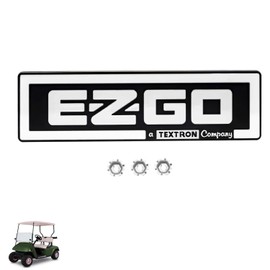 Drive-up Name Plate for EZGO TXT Emblem Silver for 1994-2010 Gas or Electric Golf Cart-9.44" X 2.72"
