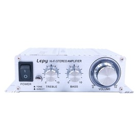 Fasizi LP-V3S Digital Player Car Power Hi-Fi Stereo Amplifier Speaker 3.5mm Audio Input MP3 Motorcycle Super BASS AMP 2x 25W RMS (PowerSupply Not included) -Silver
